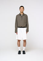 cotton nylon banding shorts, white - Image 2