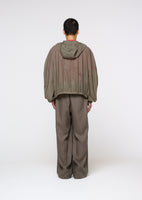 nylon raglan hooded jumper, khaki - Image 4