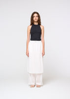 sheer layered pants, white - Image 2