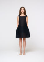 pleats hourglass mini dress, black - Image 2