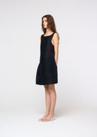 pleats hourglass mini dress, black - Image 3