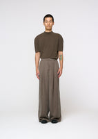 mock neck raglan t-shirt, brown - Image 2