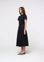 women's pleats raglan top, black - Image 3