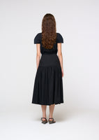 shirring culotte pants, black - Image 4