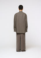 linen oversized shirt, khaki - Image 4