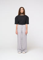 padded jersey top, charcoal - Image 2