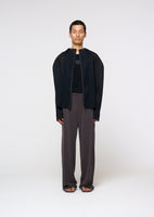 pleats zip up jumper, black - Image 2