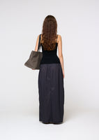 linen shopper bag, khaki - Image 4