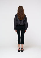 nylon shirring jumper, charcoal - Image 4