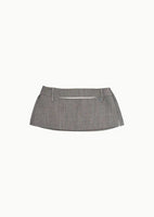 apron mini layered skirt, beige - Image 1