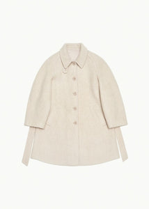 alpaca raglan coat, ivory