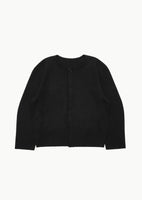 men's curved silhouette cardigan, black - Image 1
