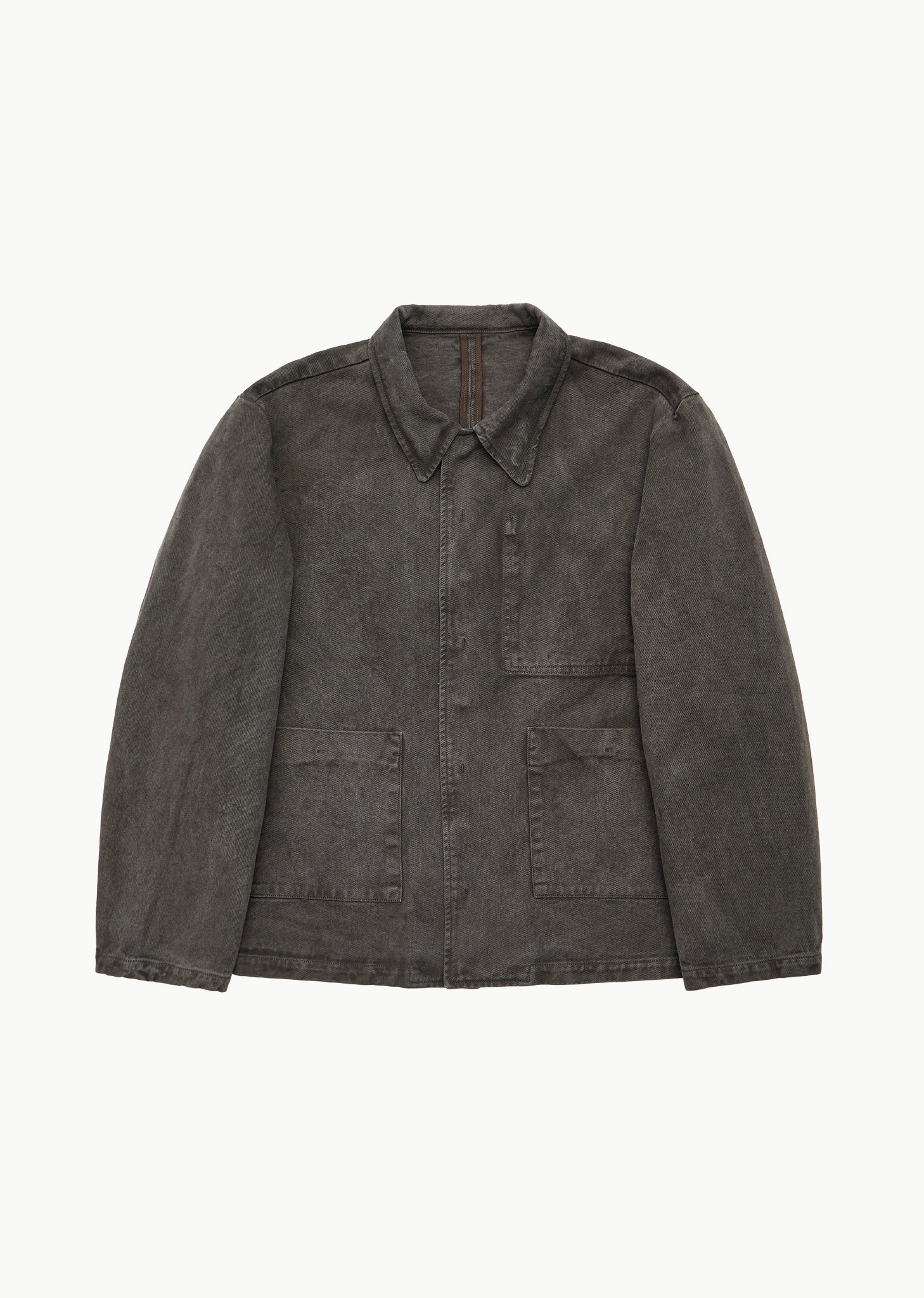 garments dyed pocket denim jacket, brown