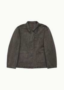 garments dyed pocket denim jacket, brown