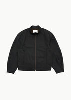 wool stripe zip-up jumper, black - Image 1