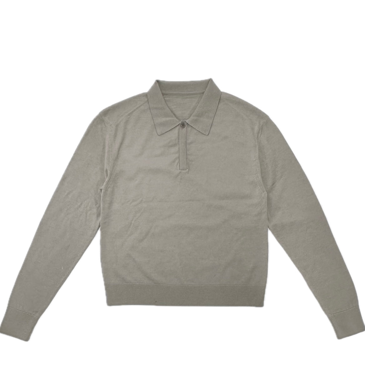 wool collar knit, light khaki