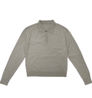 wool collar knit, light khaki - Image 1