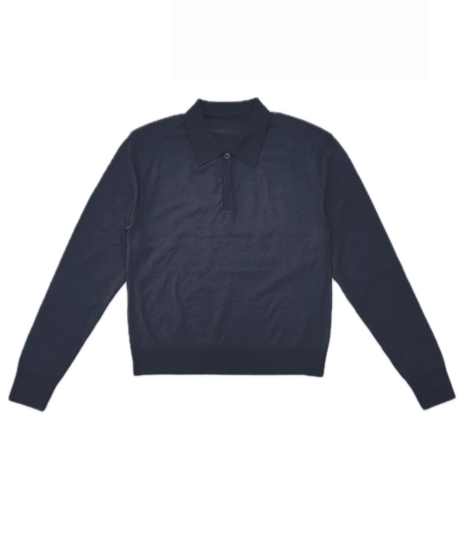 wool collar knit, navy