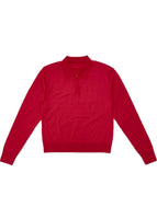 wool collar knit, red - Image 1