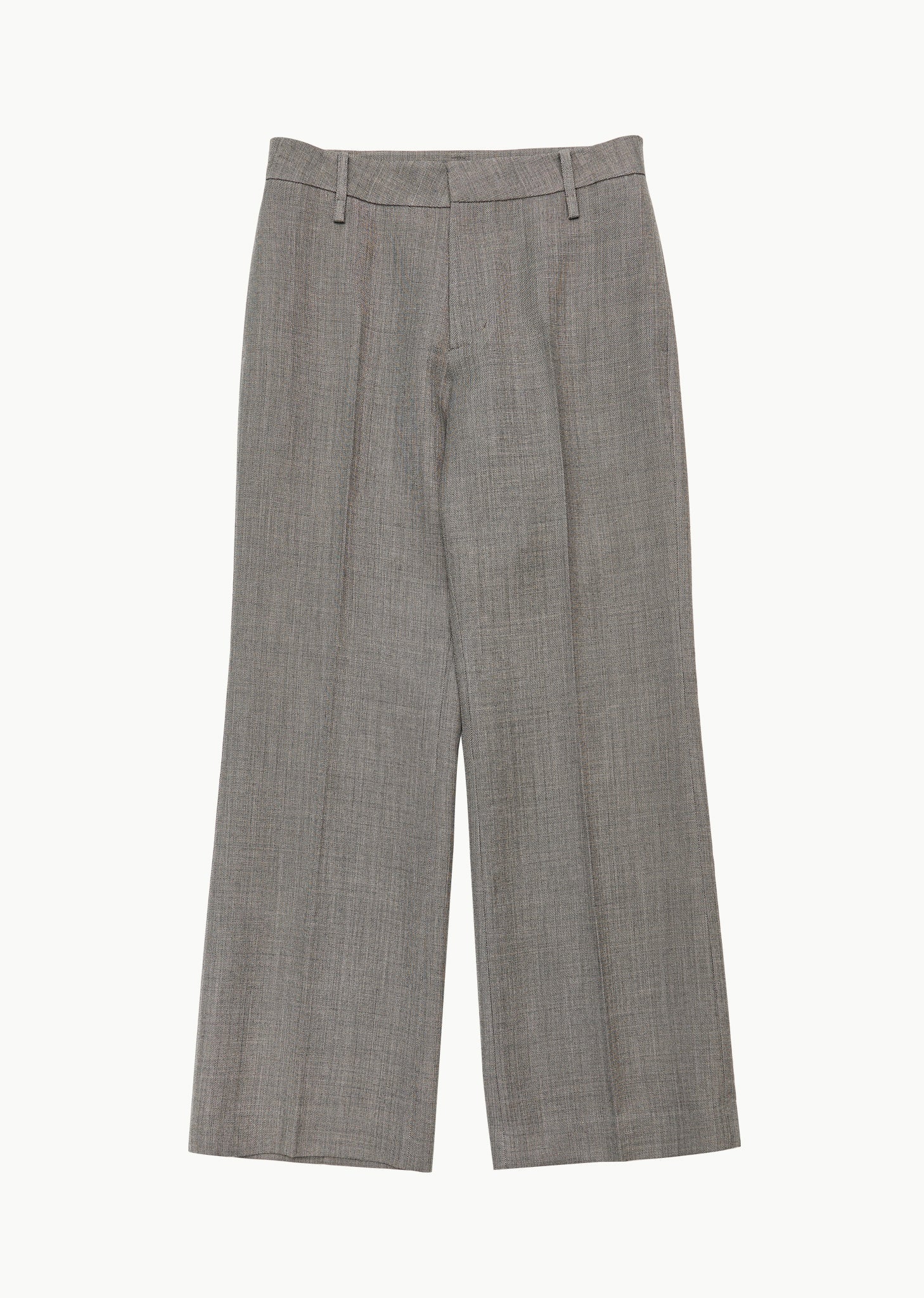 men's wool flared pants, beige