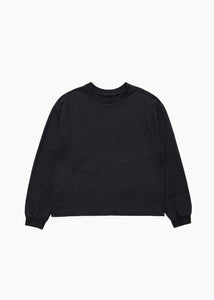 garments dyed long sleeve, black