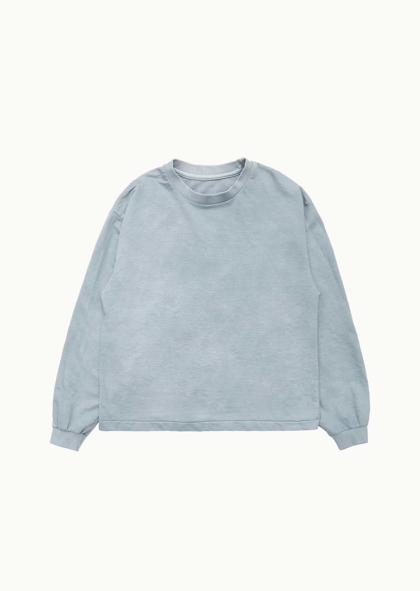 garments dyed long sleeve, blue