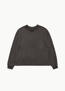 garments dyed long sleeve, brown