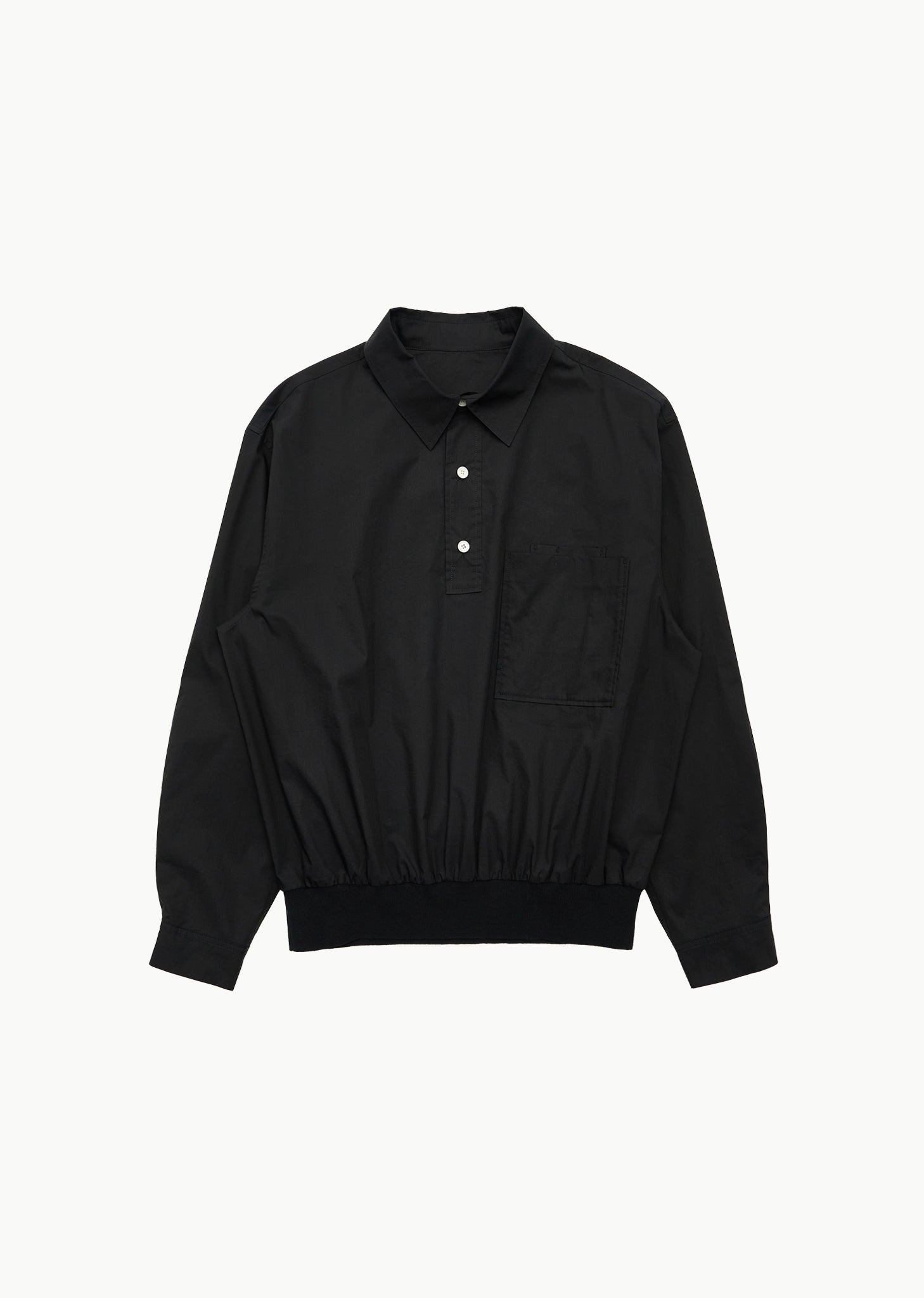 pocket pullover shirt, black