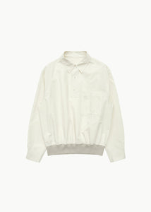 pocket pullover shirt, ivory