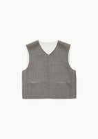 square vest, beige - Image 1