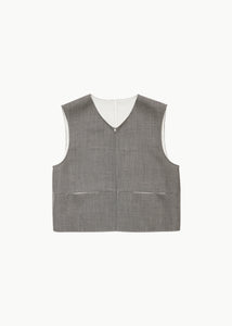 square vest, beige