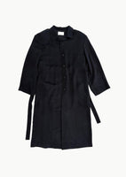 cupro oversize trench coat, black - Image 1