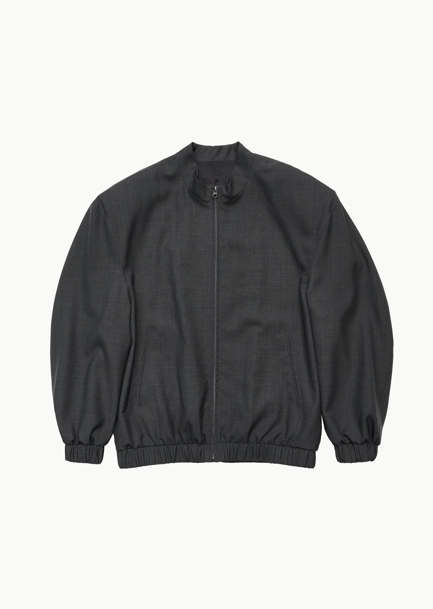 wool oversize blouson, grey