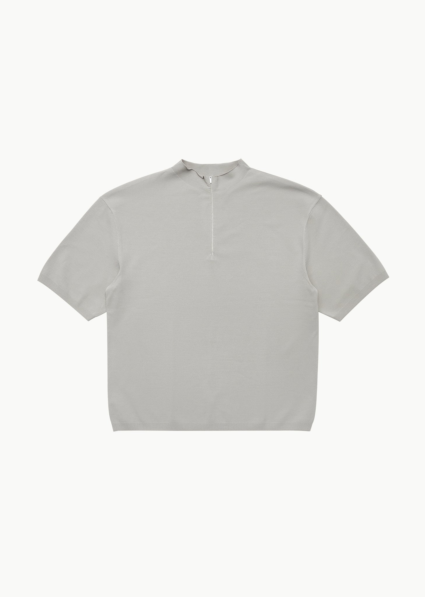 half zip-up knit, beige