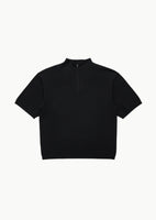 half zip-up knit, black - Image 1