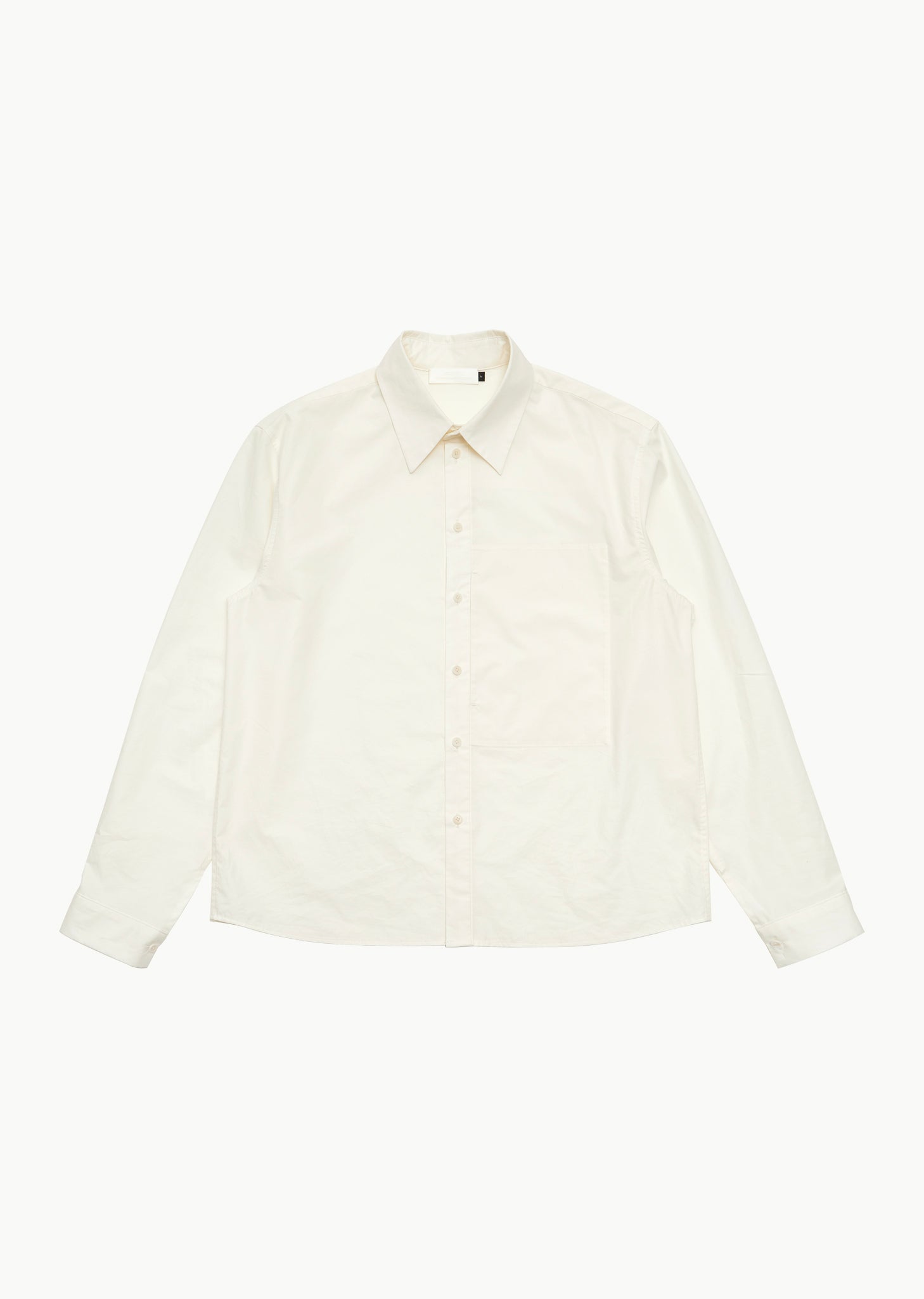 basic pocket shirt, ivory