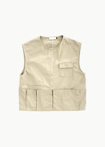 pocket vest, beige