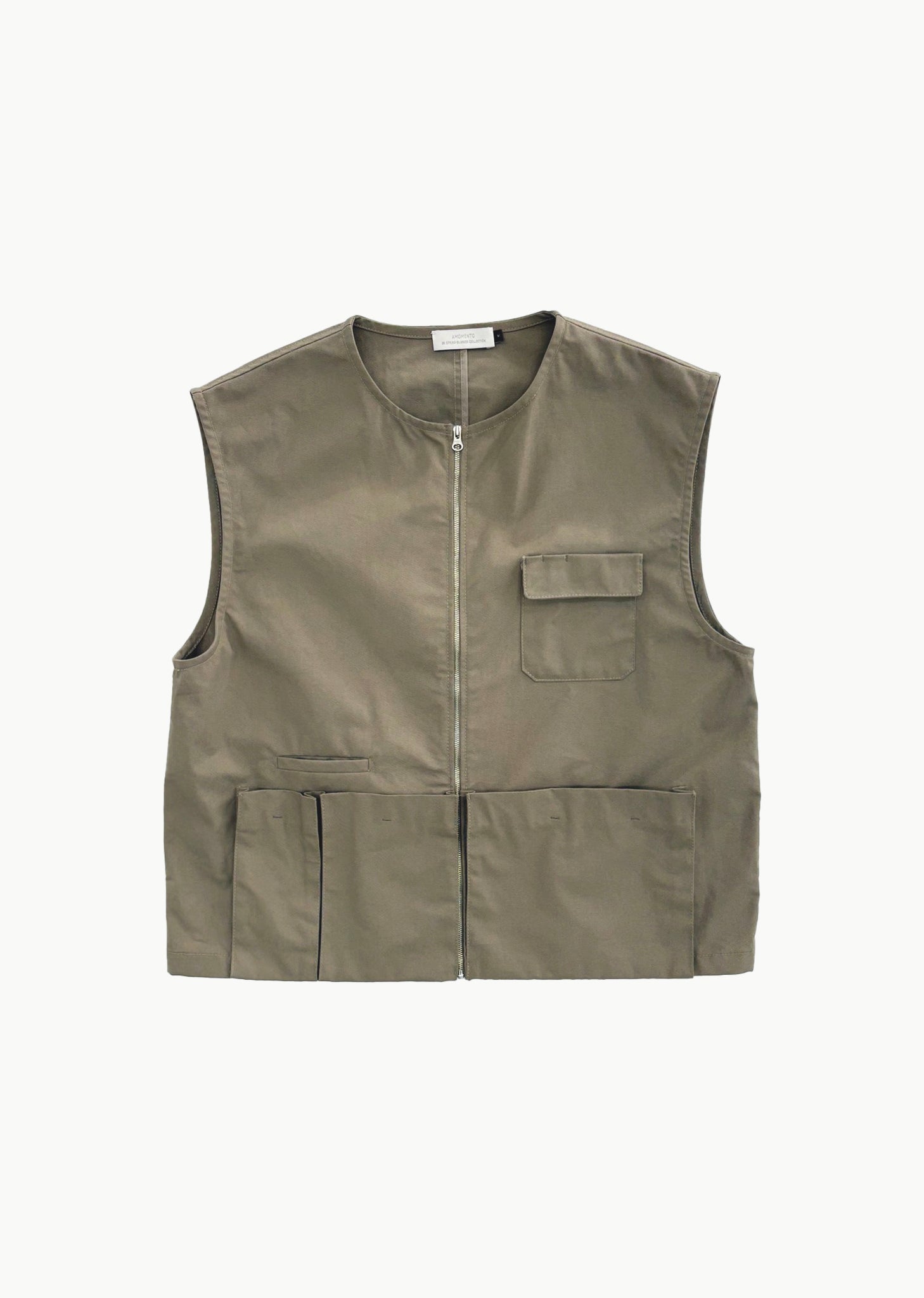 pocket vest, khaki