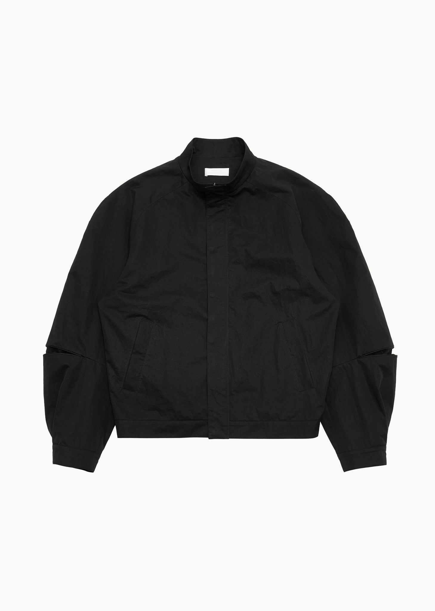 raglan cotton zip jumper, black