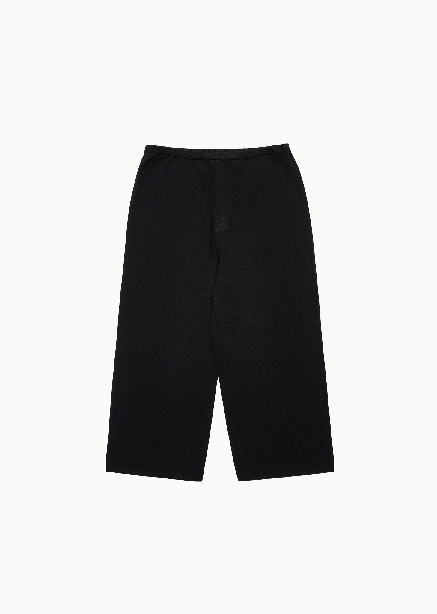 culotte knit pants, black
