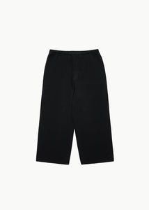 culotte knit pants, black