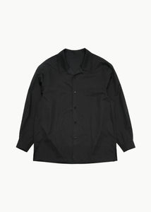 open collar shirt, black