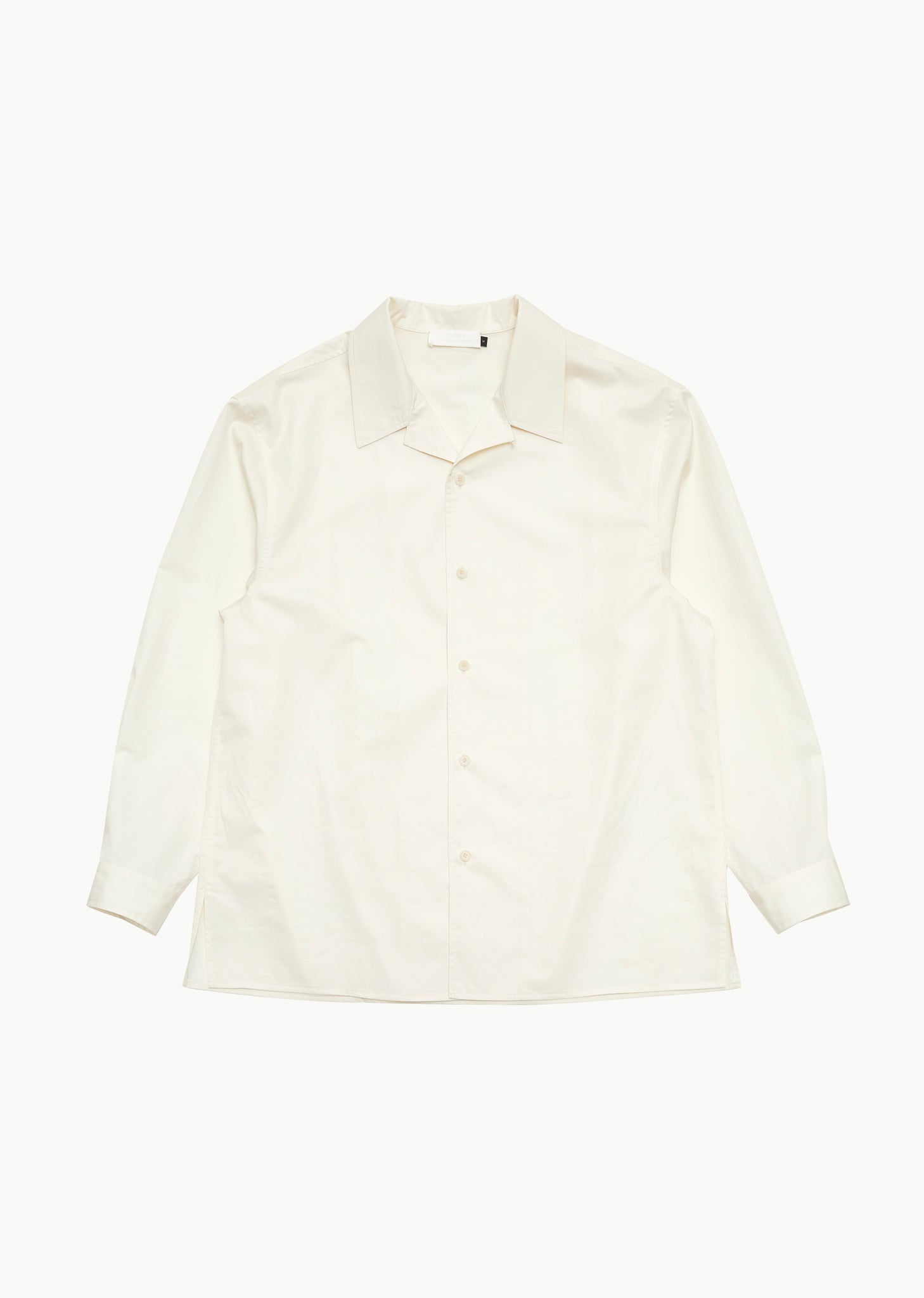 open collar shirt, ivory