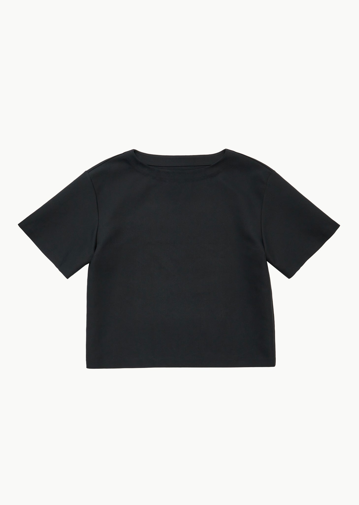oversized boat neck top, black