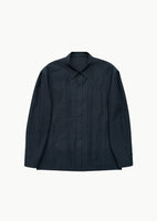pleated shirt, navy - Image 1