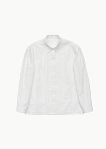 pleated shirt, white