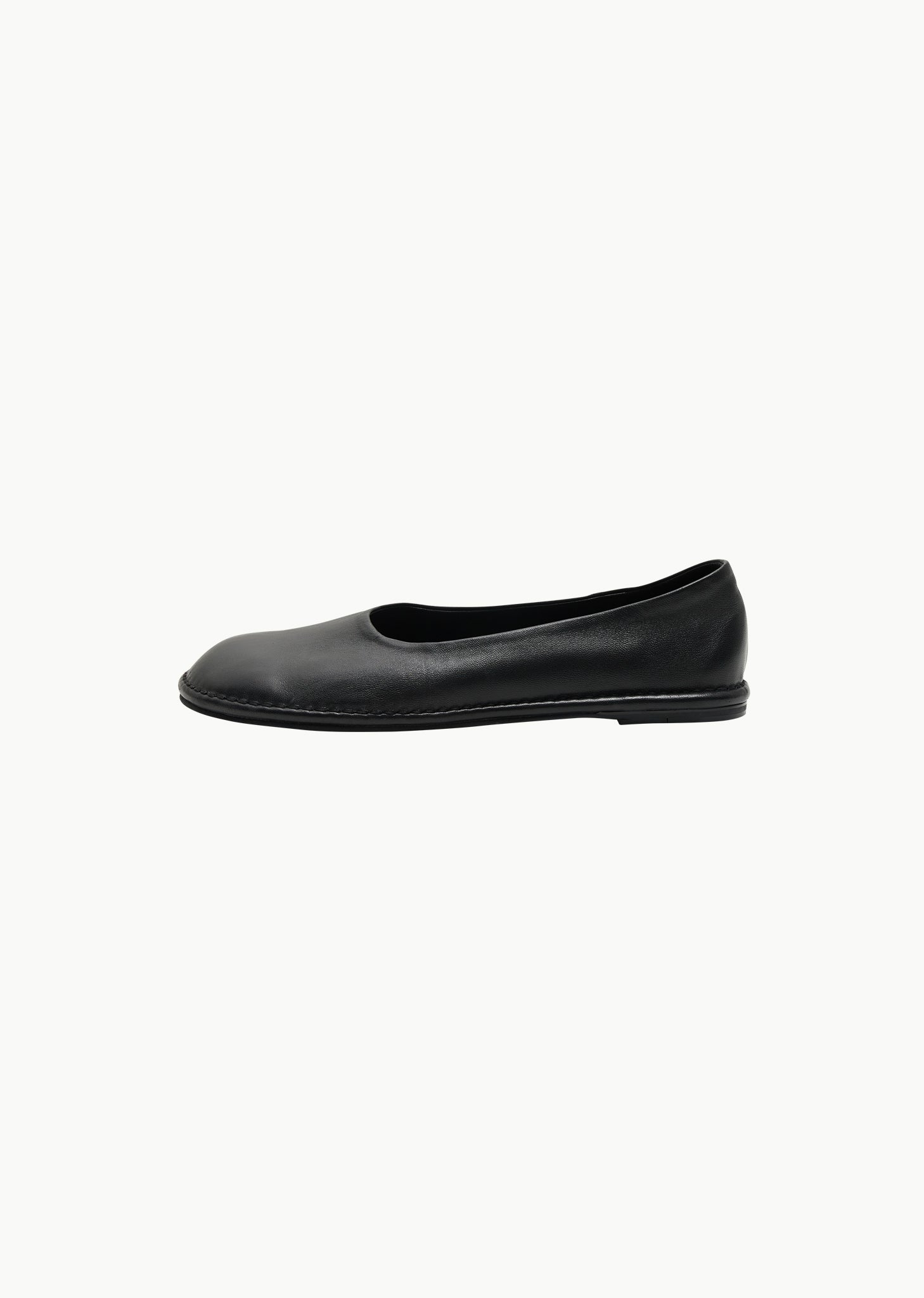 men's rounded flats, black
