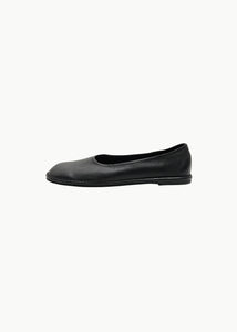 men's rounded flats, black