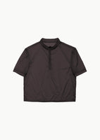 men's sheer layered half top, brown - Image 1