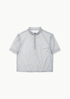 men's sheer layered half top, grey - Image 1